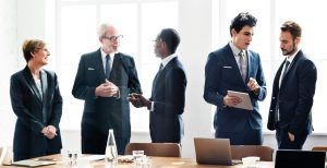 The shareholders of a company having a meeting